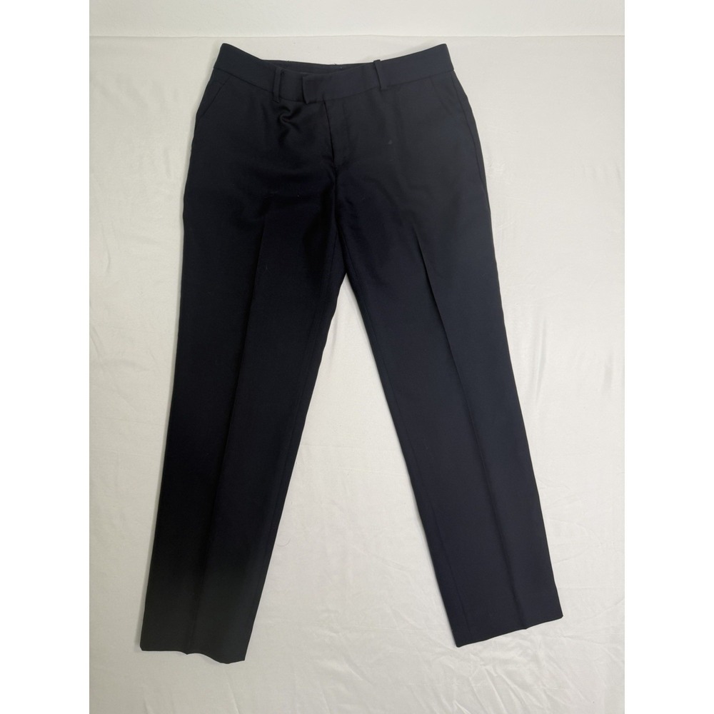 Club Monaco Womens Wool Dress Pants Navy Blue Slim Career Work Size 4-00102104